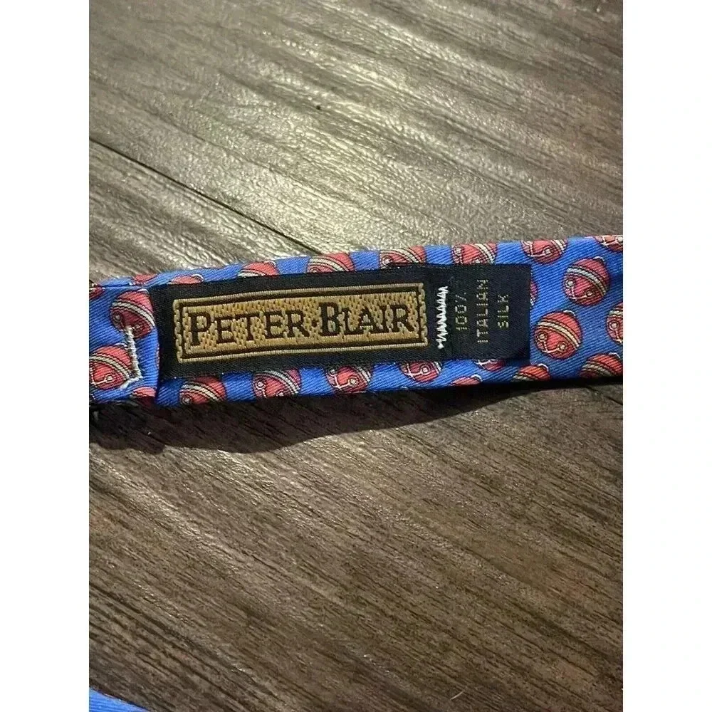 Peter Blair Christmas Bells Bow Tie 100%‎ Silk